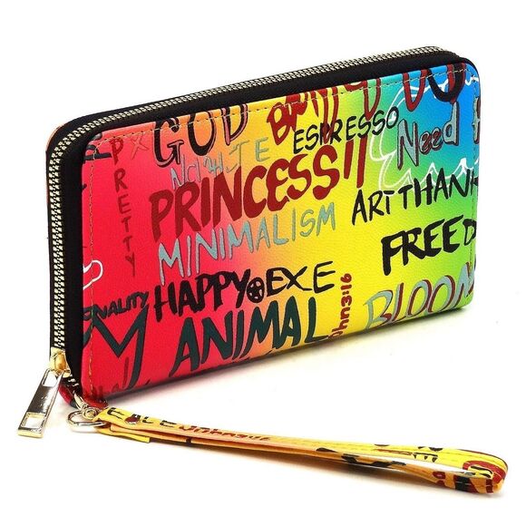 2-in-1 Stylish Multi Graffiti Dome Satchel - Picture 4 of 6